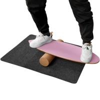 Houten Balance Board Balancebord Balancetrainer Trickboard voor thuis incl Korkrol Roze