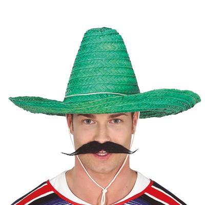 Fiesta Guirca Mexicaanse Sombrero - hoed voor heren - carnaval/verkleed accessoires - groen