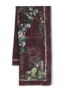 Zadig&Voltaire foulard Kerry Wild à fleurs - Violet