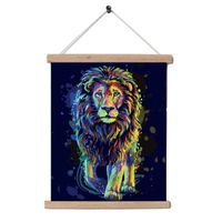 XXL Schilderij op nummers - Kleurrijke Leeuw XXL Schilderij op nummers - Kleurrijke Leeuw