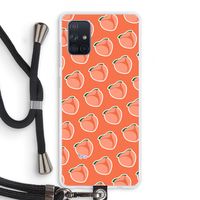 Just peachy: Samsung Galaxy A71 Transparant Hoesje met koord