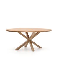 Kave Home Ovale Eettafel 'Argo' Acaciahout, 200 x 100cm, kleur Naturel