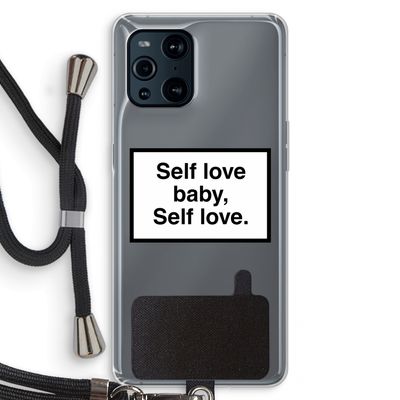Self love: Oppo Find X3 Transparant Hoesje met koord