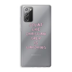 Christian Grey: Samsung Galaxy Note 20 / Note 20 5G Transparant Hoesje