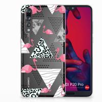 Huawei P20 Pro | TPU Hoesje | Flamingo Triangle