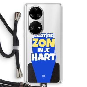 Laat de zon in je hart: Huawei P50 Pro Transparant Hoesje met koord