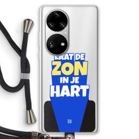 Laat de zon in je hart: Huawei P50 Pro Transparant Hoesje met koord