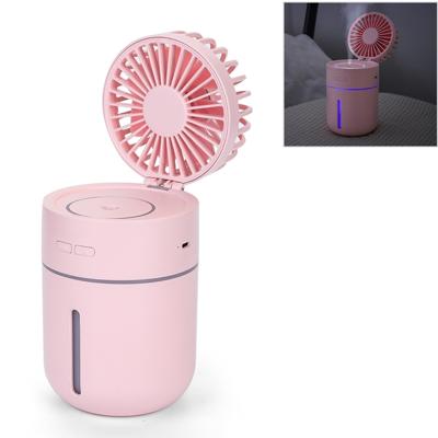 T9 draagbare verstelbare USB opladen Desktop bevochtigen fan met 3 snelheidsregeling (roze)