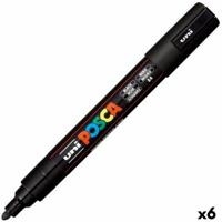 Markeerstiften POSCA PC-5M Kogelpunt Zwart (6 Stuks) - thumbnail