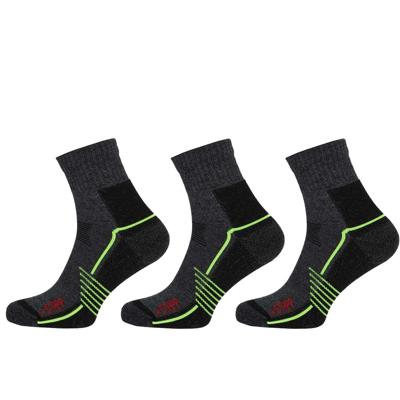 STAPP Wandelsokken Quarter Active Outdoor Bamboe 3-pack Donkergrijs-35/38