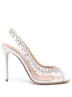 Aquazzura escarpins Temptation à bride arrière 75 mm - Blanc