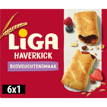 LiGA Haverkick Haverrepen Bosvruchten 6 Stuks 200g bij Jumbo