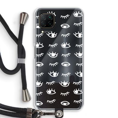 Eye pattern #3: Huawei P40 Lite Transparant Hoesje met koord