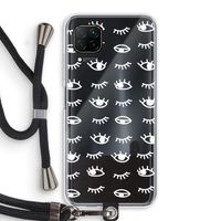 Eye pattern #3: Huawei P40 Lite Transparant Hoesje met koord
