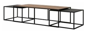 DTP Home Salontafel Cosmo Teakhout, Set van 3 stuks - Naturel