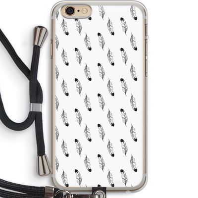 Pluimen: iPhone 6 PLUS / 6S PLUS Transparant Hoesje met koord