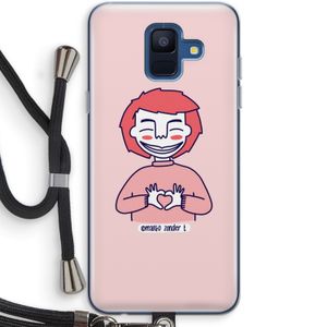 Hartje: Samsung Galaxy A6 (2018) Transparant Hoesje met koord