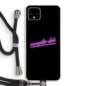 Vice Black: Pixel 4 XL Transparant Hoesje met koord