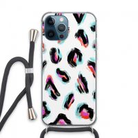 Cheetah color: iPhone 13 Pro Max Transparant Hoesje met koord