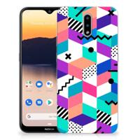Nokia 2.3 | TPU Hoesje | Blokken Kleurrijk