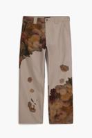 Bloemenprint broek - BROWN - 36