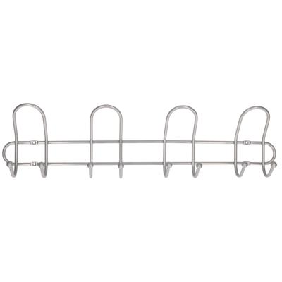 Wandkapstok - 4-haaks - verchroomd aluminium - 15 x 53,5 cm - kapstok