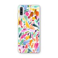 Watercolor Brushstrokes: Samsung Galaxy A70 Transparant Hoesje