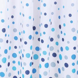 Differnz Circles douchegordijn 100% polyester - verzwaarde onderzoom - 120 x 200 cm - blauw
