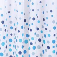 Differnz Circles douchegordijn 100% polyester - verzwaarde onderzoom - 120 x 200 cm - blauw