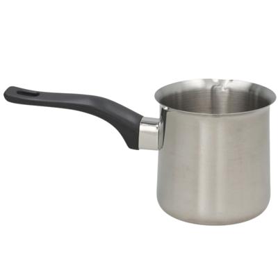 Gerimport melk en sauspan klein - RVS - 500 ml - D9 x H9 cm - metaal