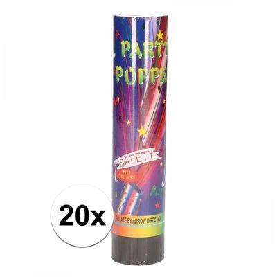 20x Party poppers confetti 20 cm