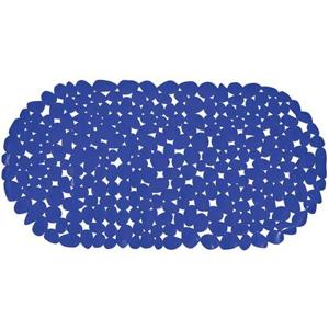 MSV Douche|bad anti-slip mat badkamer - pvc - donkerblauw - 39 x 99 cm