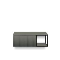 Frozen 3d Badmeubelset 120 cm - Greeplijst in kleur - Zwart Frame - Wastafel Bovenblad Petrol Mat