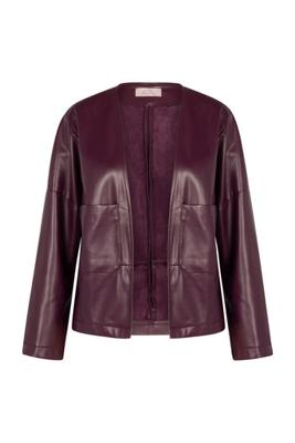 Vero faux leather jacket - blackberry - 13366