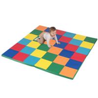 Kruipkleed voor Peuters Opvouwbaar Speelkleed met Kunstleer en Zacht Schuimrubber Groot Vloerkleed Multicolor