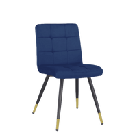 Eetkamerstoel Giorgio Blauw velvet - thumbnail