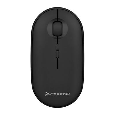 Draadloze optische muis Phoenix Zwart 1600 dpi (1 Stuks)