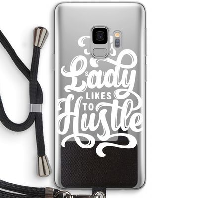 Hustle Lady: Samsung Galaxy S9 Transparant Hoesje met koord