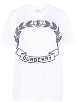 Burberry t-shirt en coton à logo imprimé - Blanc