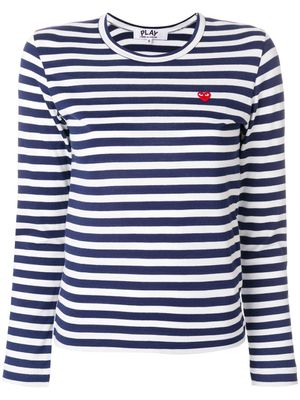 Comme Des Garçons Play striped T-shirt - Blanc