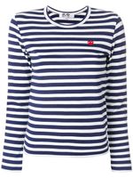 Comme Des Garçons Play striped T-shirt - Blanc