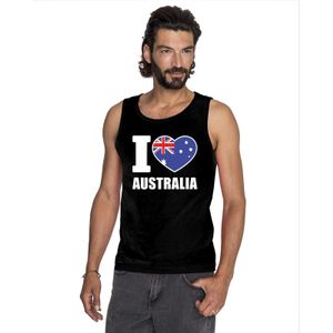 I love Australie supporter mouwloos shirt zwart heren 2XL  -