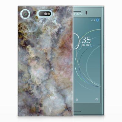 Sony Xperia XZ1 Compact | TPU | Siliconen hoesje | Marmer Grijs