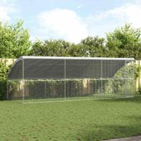 Kippenhok Zilver 600 x 200 x 198.5 cm Gegalvaniseerd staal Kippenhok Zilver 600 x 200 x 198.5 cm Gegalvaniseerd staal