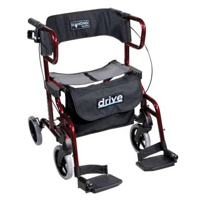 Diamond Deluxe Rollator en Rolstoel in 1 (10,3 kg) | Drive