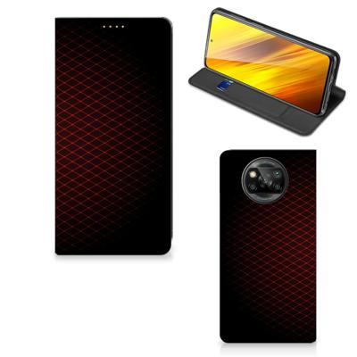 Xiaomi Poco X3 Pro | Poco X3 | Hoesje met Magneet | Geruit Rood