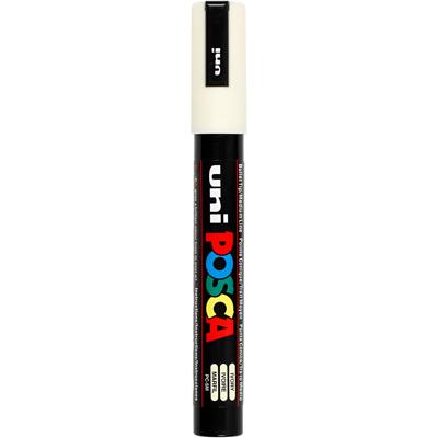 Uni-Posca Posca marker, afm pc-5m, lijndikte 2,5 mm, medium, ivoor, 1 stuk