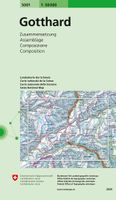 Wandelkaart - Topografische kaart 5001 Gotthard | Swisstopo