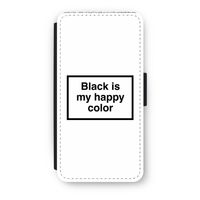 Black is my happy color: iPhone 8 Plus Flip Hoesje