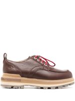 Moncler Peka City leather Derby shoes - Marron